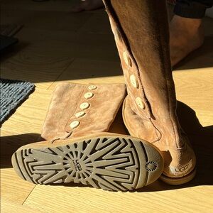 UGG Tan Winter Boots with Button Accents